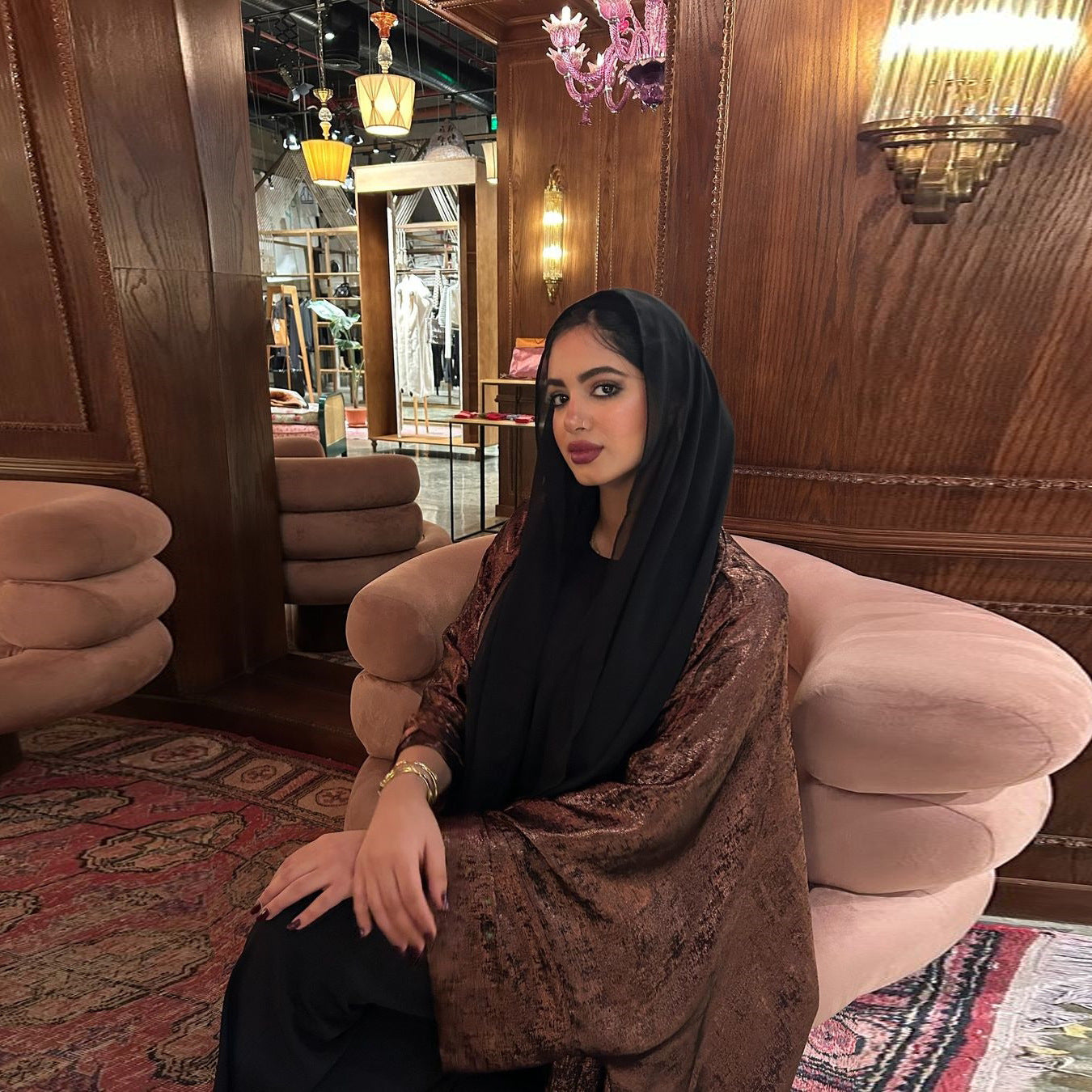 Bronzing Abaya Robe