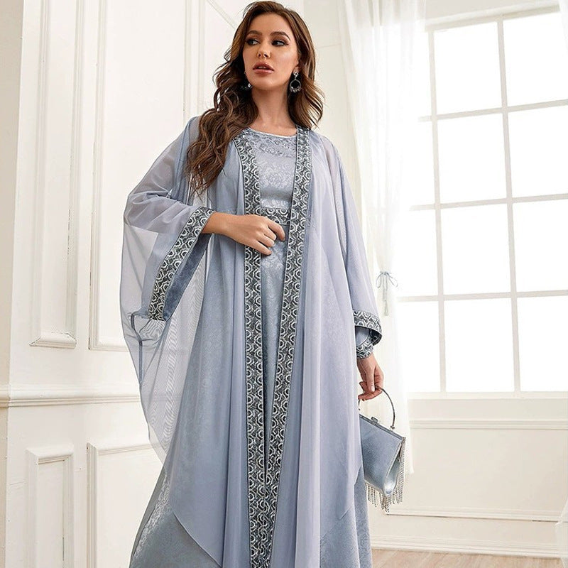 Embroidered Abaya Set
