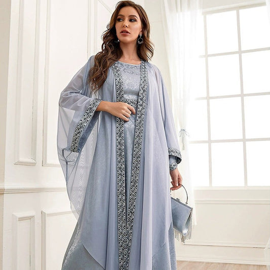 Embroidered Abaya Set
